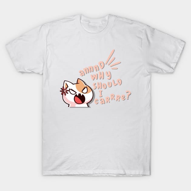 Angry Cat Yelling T-Shirt by brand.re